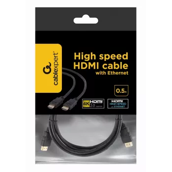 Gembird HDMI v.1.4 laidas, vyriškas-kištukas, 0,5 m, didmeninė pakuotė