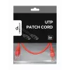 Gembird PP12-0.25M/R - Patch kabelis Cat5e UTP 0,25m raudonas