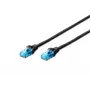 DIGITUS jungiamasis kabelis - Cat 5e - U-UTP - Su apsauga nuo užkabinimo - 1m - juodas