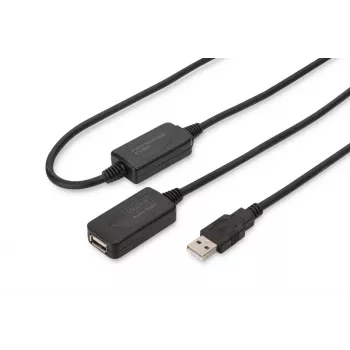 DIGITUS USB 2.0 Repeater Cable USB A kištukas / USB A lizdas 20m (DA-73102)