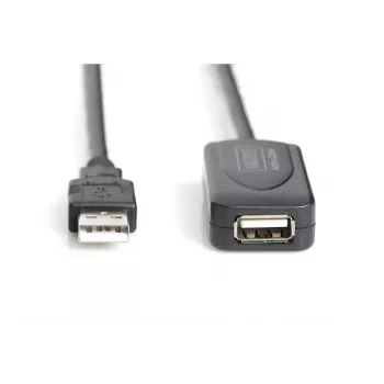 DIGITUS USB 2.0 Repeater Cable USB A kištukas / USB A lizdas 20m (DA-73102)