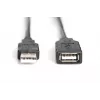 DIGITUS USB 2.0 kartotuvinis kabelis USB A kištukas / USB A lizdas 15 m (DA-73101)