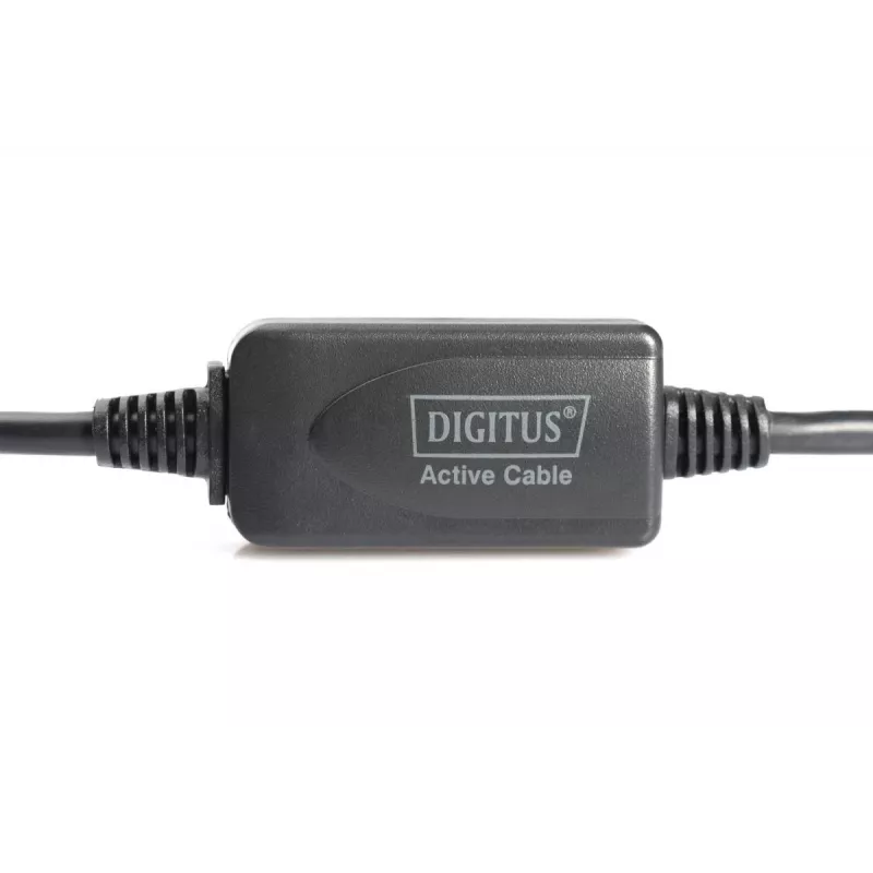 DIGITUS USB 2.0 kartotuvinis kabelis USB A kištukas / USB A lizdas 15 m (DA-73101)