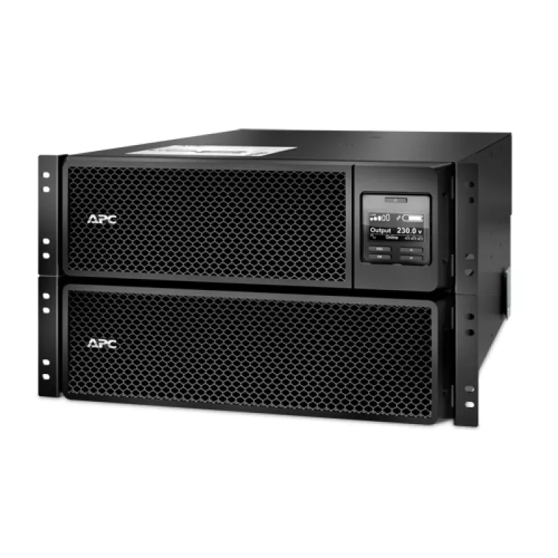 APC Smart-UPS On-Line SRT10KRMXLI - 10kW/VA, 6x C13 + 4x C19 + kietasis prijungimas 1 fazei, montuojamas į stelažą, integruota NMC