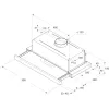 Whirlpool AKR 6390/1 IX pusiau įmontuojamas ištraukiamas gaubtas sidabrinis 304 m³/h