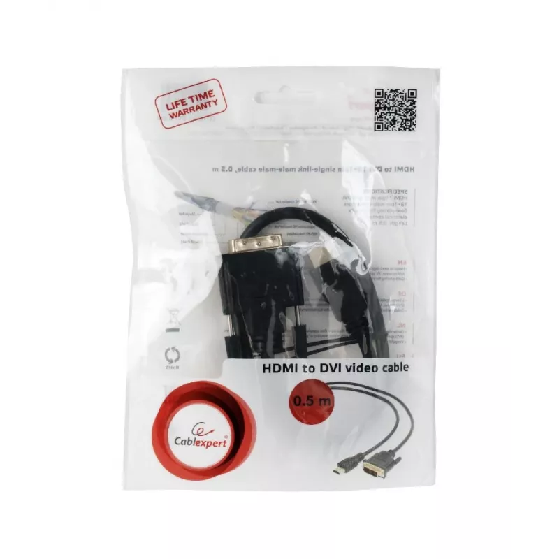 Gembird HDMI į DVI laidas (Single Link) 0,5 m