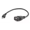 GEMBIRD USB OTG AF į Micro BM laidas 15cm - Juodas