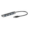 USB 3.0 4 prievadų metalinis šakotuvas i-tec Metal Superspeed 5000 Mbit/s pilka