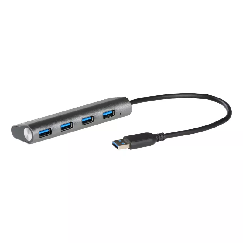 USB 3.0 4 prievadų metalinis šakotuvas i-tec Metal Superspeed 5000 Mbit/s pilka