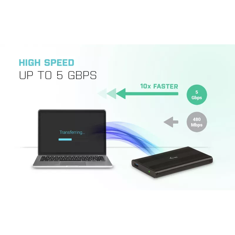 Išorinis HDD/SSD dėklas i-tec Advance MySafe AluBasic 2.5 colio USB 3.0