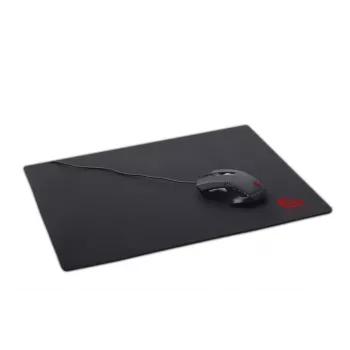 Žaidimų pelės kilimėlis GEMBIRD MP-GAME-S — 250×200 mm, 3 mm, juodas, audinys/guma su riešo atrama