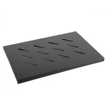 Rack lentyna LANBERG AK-1001-B — 1U 19 colių metalinė lentyna, 500×280 mm, juoda, 120 kg