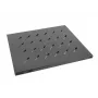 Rack lentyna LANBERG AK-1003-B — 1U 19 colių fiksuota lentyna, 465×500×22 mm, 120 kg apkrova, juoda