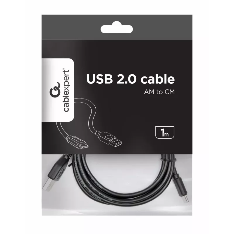 Gembird USB 2.0 AM – Type-C laidas (AM/CM) 1m