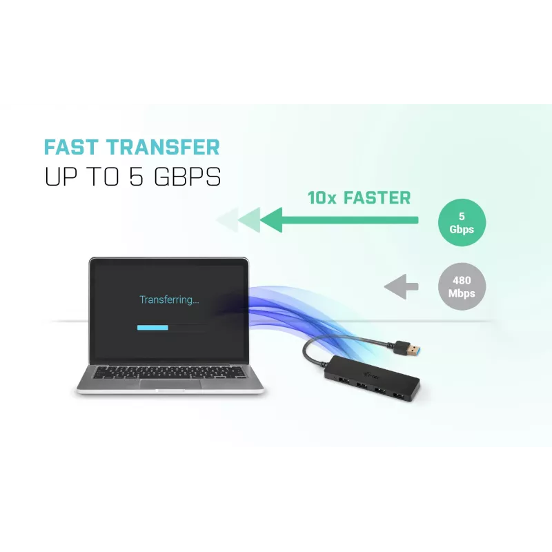USB šakotuvas i-tec Advance USB 3.0 Slim Passive HUB 4 prievadai