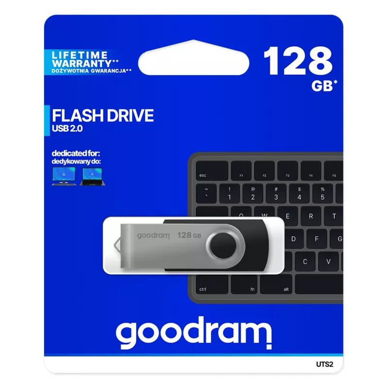 Goodram UTS2 USB atmintukas 128 GB USB Type-A 2.0 Juodas