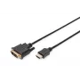 DIGITUS ASSMANN HDMI adapterinis laidas, tipas A-DVI(18+1) M/M, 2m Full HD juodas