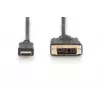 DIGITUS ASSMANN HDMI adapterinis laidas, tipas A-DVI(18+1) M/M, 2m Full HD juodas
