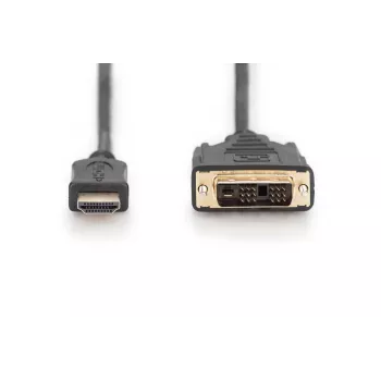 DIGITUS ASSMANN HDMI adapterinis laidas, tipas A-DVI(18+1) M/M, 2m Full HD juodas