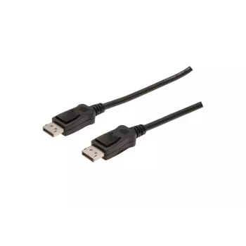 DIGITUS DisplayPort jungiamasis kabelis, DP M/M, 1m su užraktu, Ultra HD 4K, juodas
