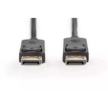 DIGITUS DisplayPort jungiamasis laidas, DP M/M, 3m su užraktu, Ultra HD 4K, juodas