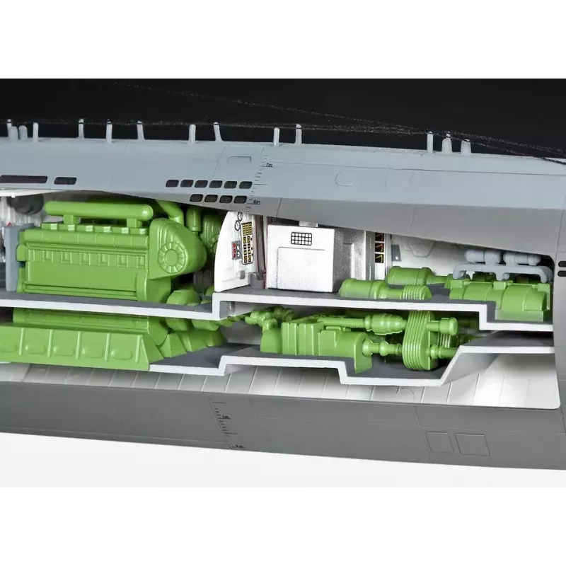 Povandeninio laivo modelis Revell U-Boot Typ XXI U 2540 & Interieur
