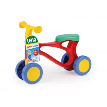 Lena My First Scooter įvairiaspalvis, 1,5 metų, 4 ratai, mėlyna, žalia, oranžinė, raudona