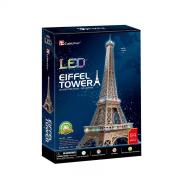 3D dėlionė CubicFun Eifelio bokštas su LED apšvietimu