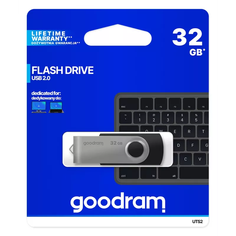Goodram UTS2 USB atmintukas 32 GB USB Type-A 2.0 Juoda