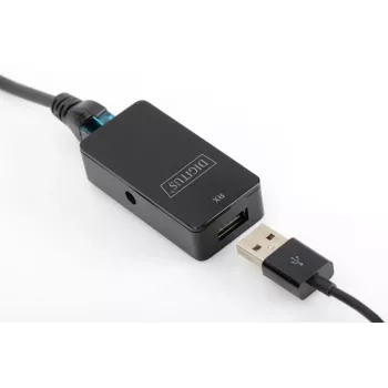 DIGITUS USB 2.0 ilgintuvas per Cat5/5e/6 (UTP, STP arba SFT) kabelį iki 50 m