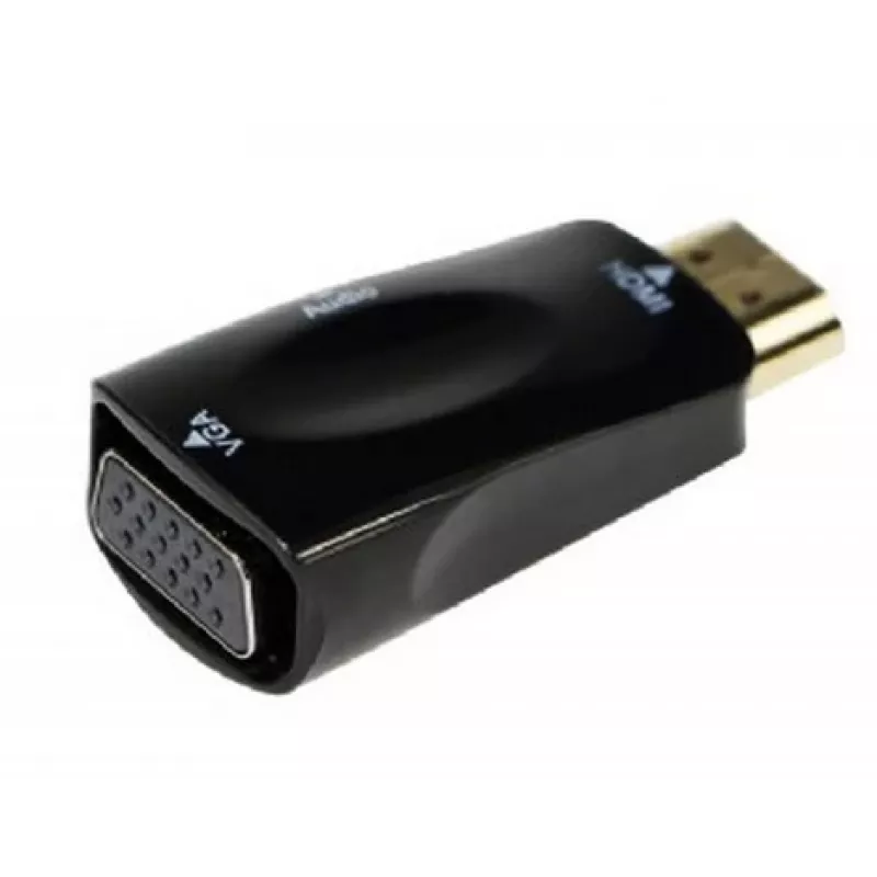 Gembird A-HDMI-VGA-02 HDMI į VGA adapteris su garso išvestimi, juodas