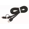 GEMBIRD USB – Apple Lightning ir Micro USB įkrovimo bei sinchronizavimo kabelis 1m – juodas