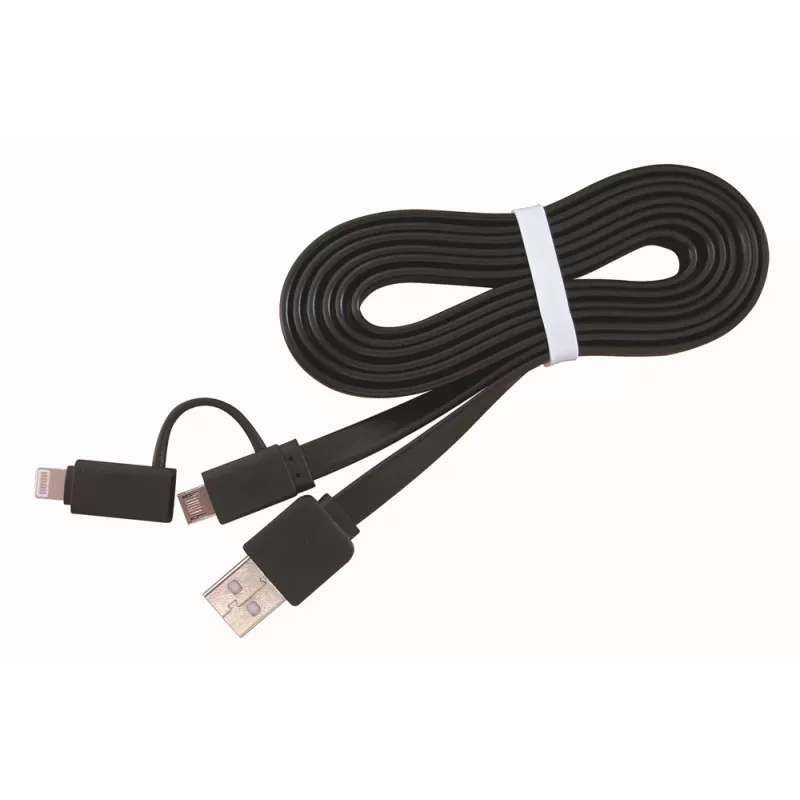 GEMBIRD USB – Apple Lightning ir Micro USB įkrovimo bei sinchronizavimo kabelis 1m – juodas