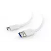 Gembird USB 3.0 AM – Type-C laidas (AM/CM) 1 m – Baltas