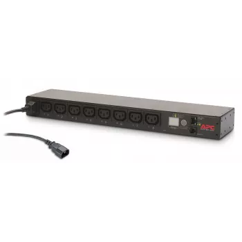 APC NetShelter Switched Rack PDU, 1U, 1F, 2.3kW 230V 10A arba 2.5kW 208V 12A, 8 C13 lizdai, C14 laidas