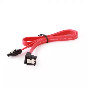 GEMBIRD SATA III duomenų kabelis su 90 laipsnių kampu lenktu jungtimi, 50 cm - Metal CLIPS