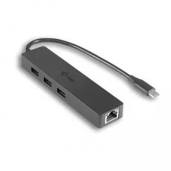 i-tec Advance USB-C Slim Passive HUB 3 prievadai + Gigabit Ethernet adapteris