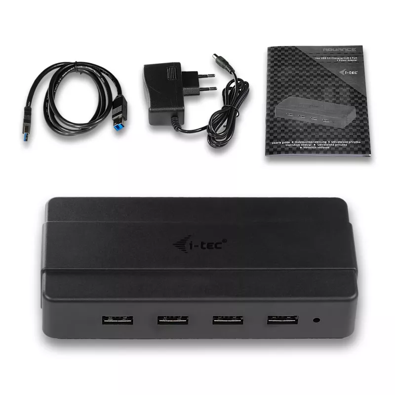 i-tec USB 3.0 Įkrovimo HUB 4 prievadų maitinimo adapteris USB 3.2 Gen 1 Type-B