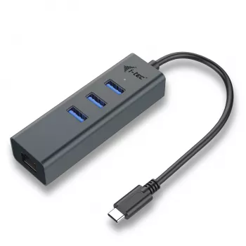i-tec Metal USB-C HUB 3 prievadai + Gigabit Ethernet adapteris