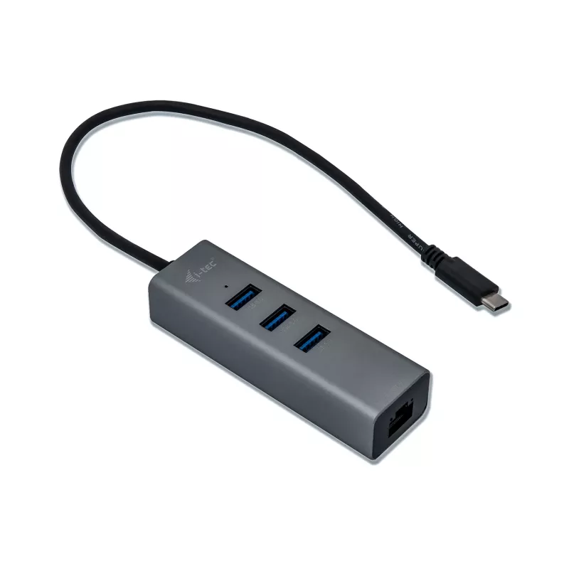 i-tec Metal USB-C HUB 3 prievadai + Gigabit Ethernet adapteris