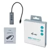 i-tec Metal USB-C HUB 3 prievadai + Gigabit Ethernet adapteris