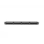 Patch panel 1U LANBERG PPU5-1024-B — 24 prievadų CAT5e, metalinis, juodas, 445×32.5×44.5 mm