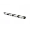 Patch panel 1U LANBERG PPU5-1024-B — 24 prievadų CAT5e, metalinis, juodas, 445×32.5×44.5 mm