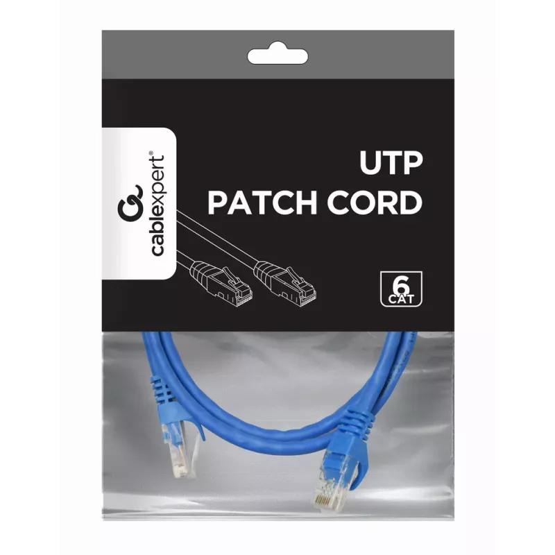 Gembird PP6U-1M/B – Patch kabelis CAT6 UTP 1 m, mėlynas