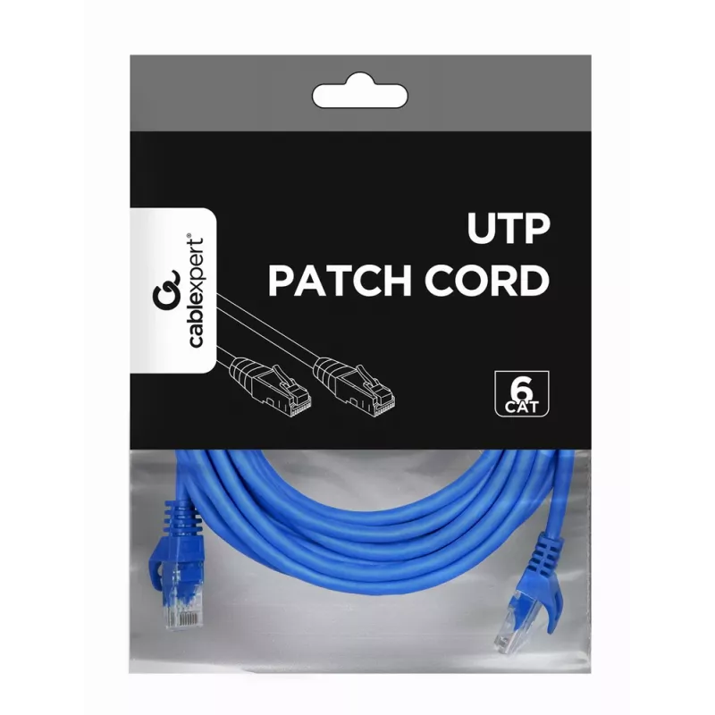 Gembird PP6U-5M/B – Patch laidas CAT6 UTP 5 m mėlynas