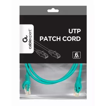 Gembird PP6U-1M/G – Kištukinis laidas CAT6 UTP 1 m Žalia
