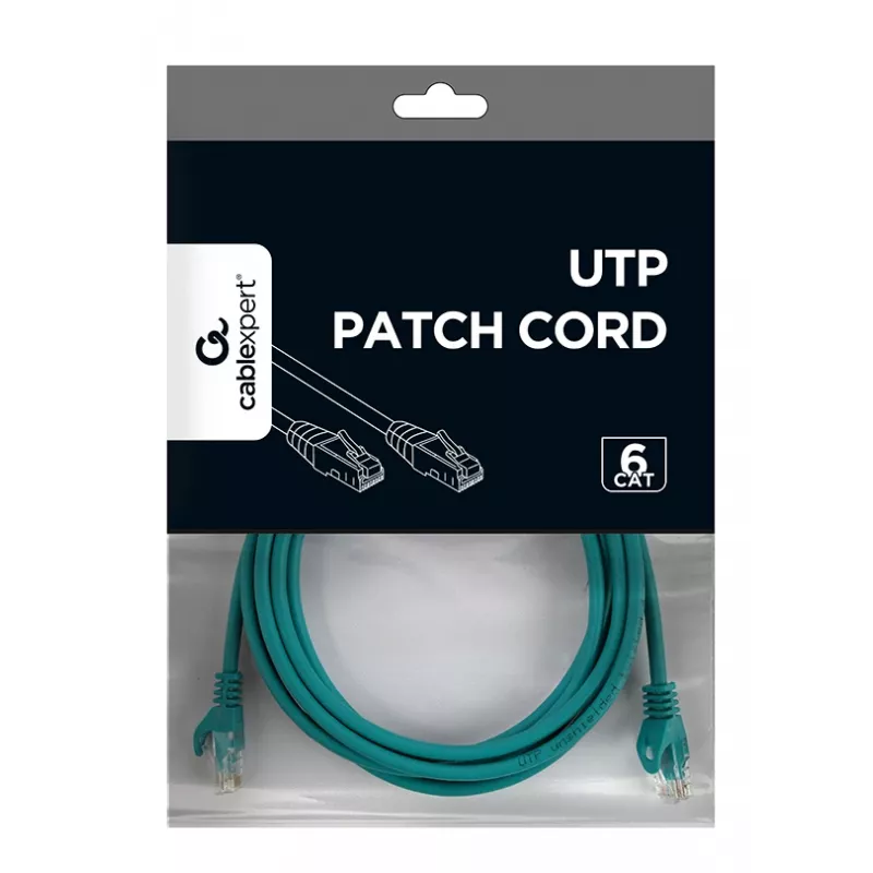 Tinklo kabelis Gembird PP6U-3M RJ-45 Cat6 3 m Žalia