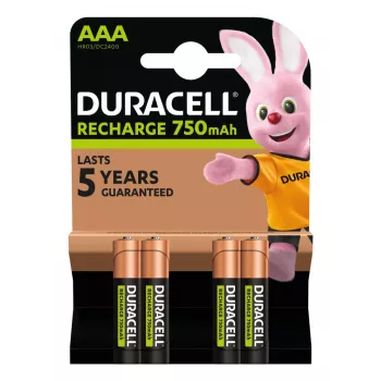 Duracell AAA (4 vnt.) Įkraunama baterija Nikelio-metalo hidrido (NiMH)