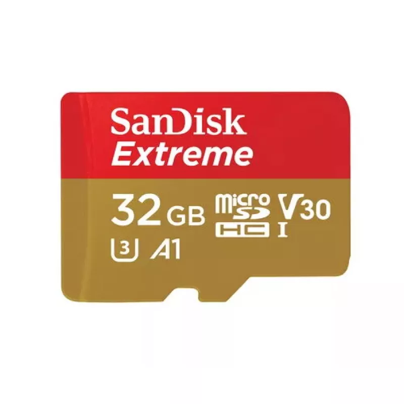 WESTERN DIGITAL SanDisk Extreme micro SDXC 32GB (A1/ V30/ U3/ UHS-I/ Cl.10/ R100/ W60) su SD adapteriu
