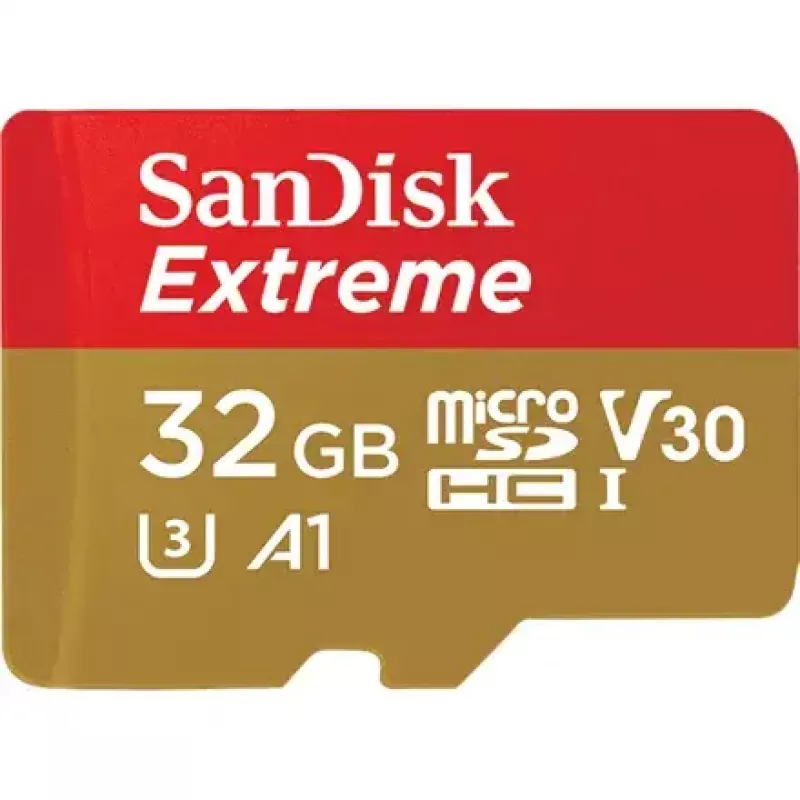 WESTERN DIGITAL SanDisk Extreme micro SDXC 32GB (A1/ V30/ U3/ UHS-I/ Cl.10/ R100/ W60) su SD adapteriu